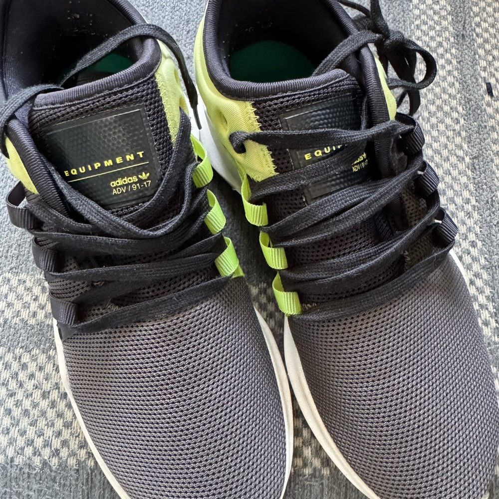 Adidas Equipment ADV Black and Neon Green Shoes